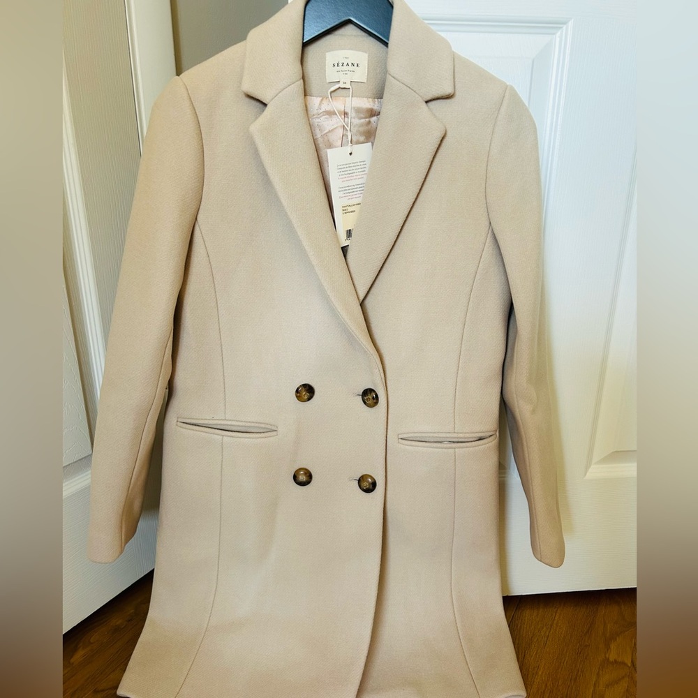 Sezane Johnson coat in Sable (BNWT)